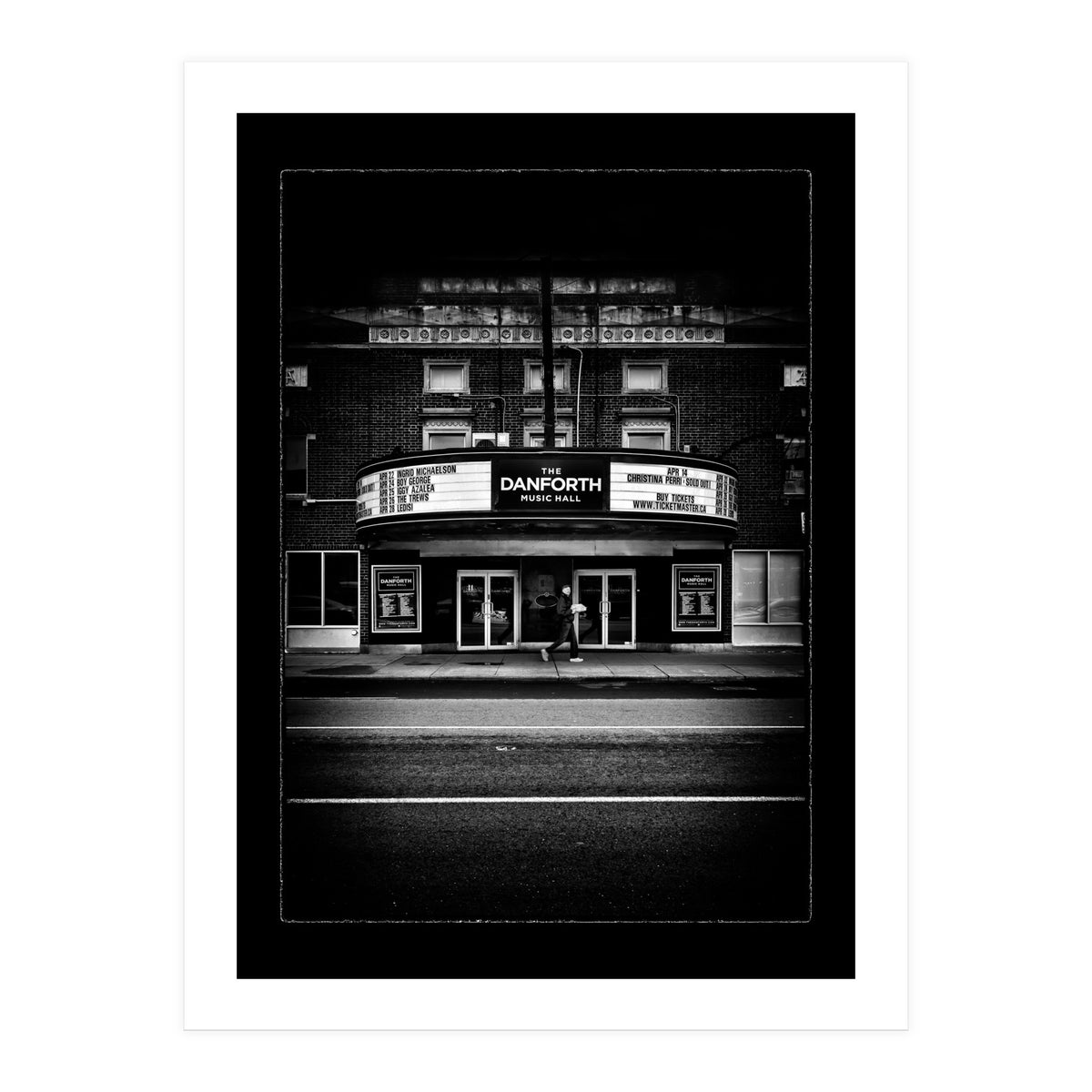 The Danforth Music Hall No 1 with Border (Print Only)