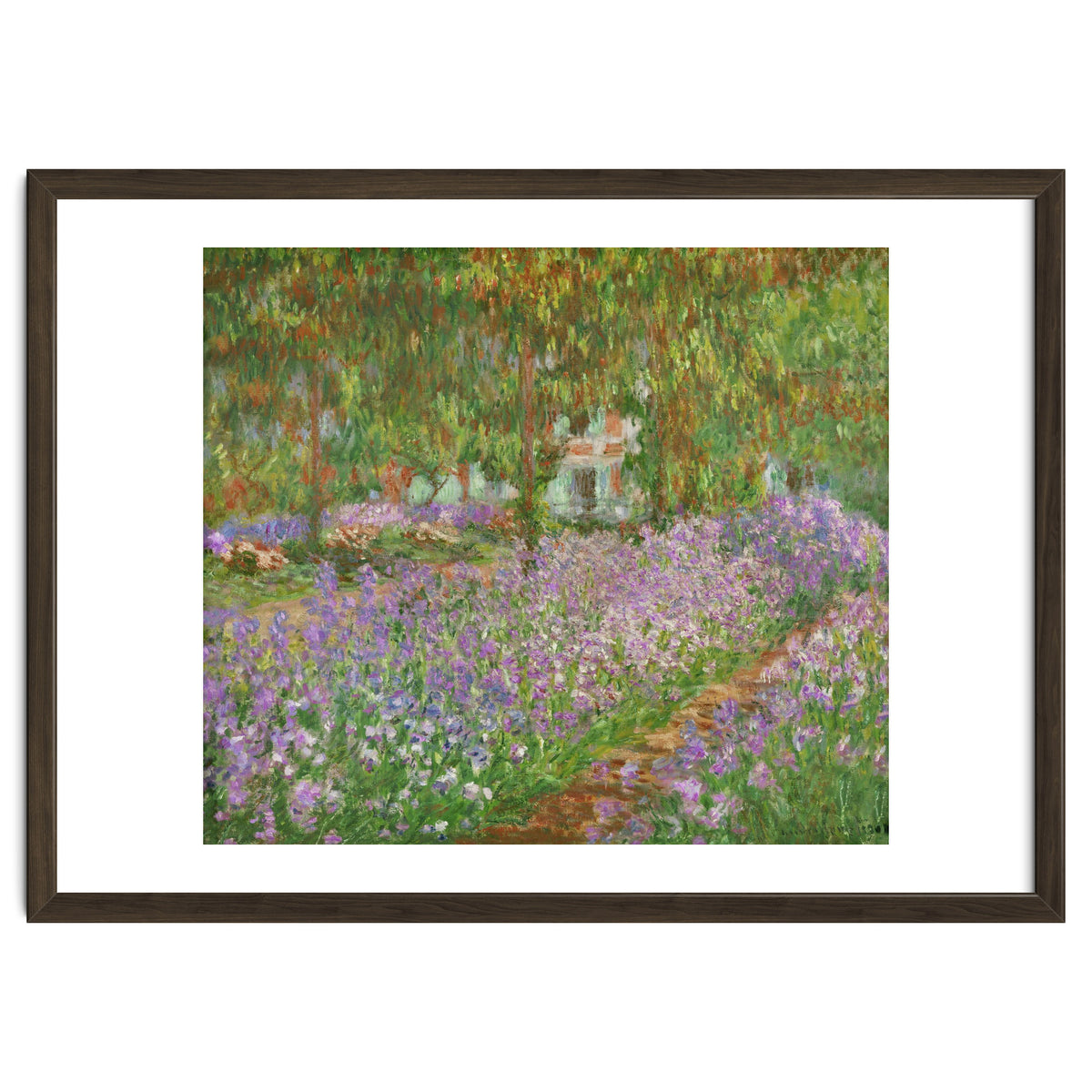 Le jardin a Giverny. Oil on canvas.