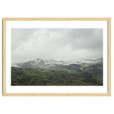 Snow-covered green mountains - Iceland thumbnail