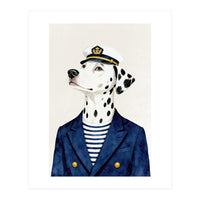Dalmatian dog As captain (Print Only)