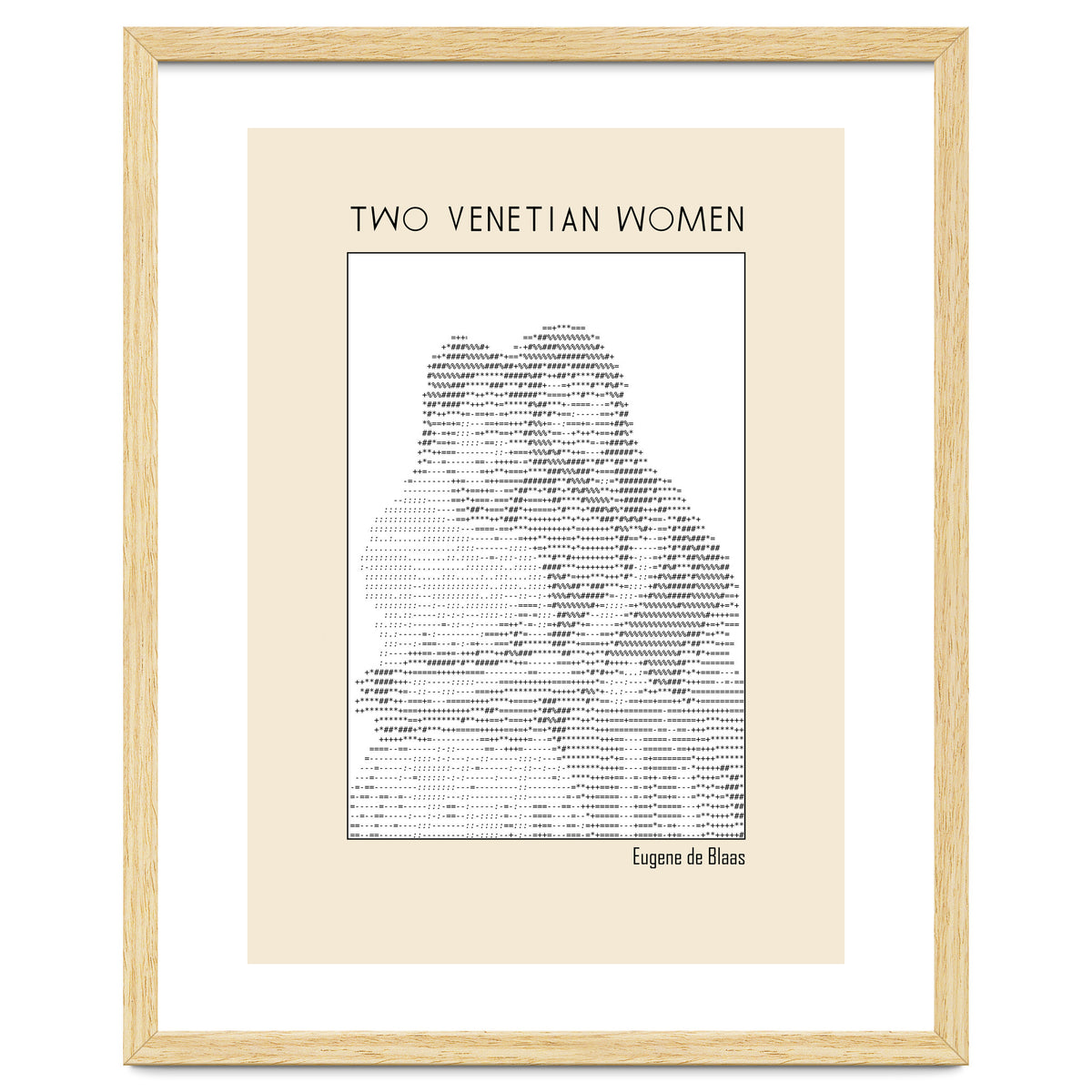 Two Venetian Women – Eugene de Blaas (ascii art)