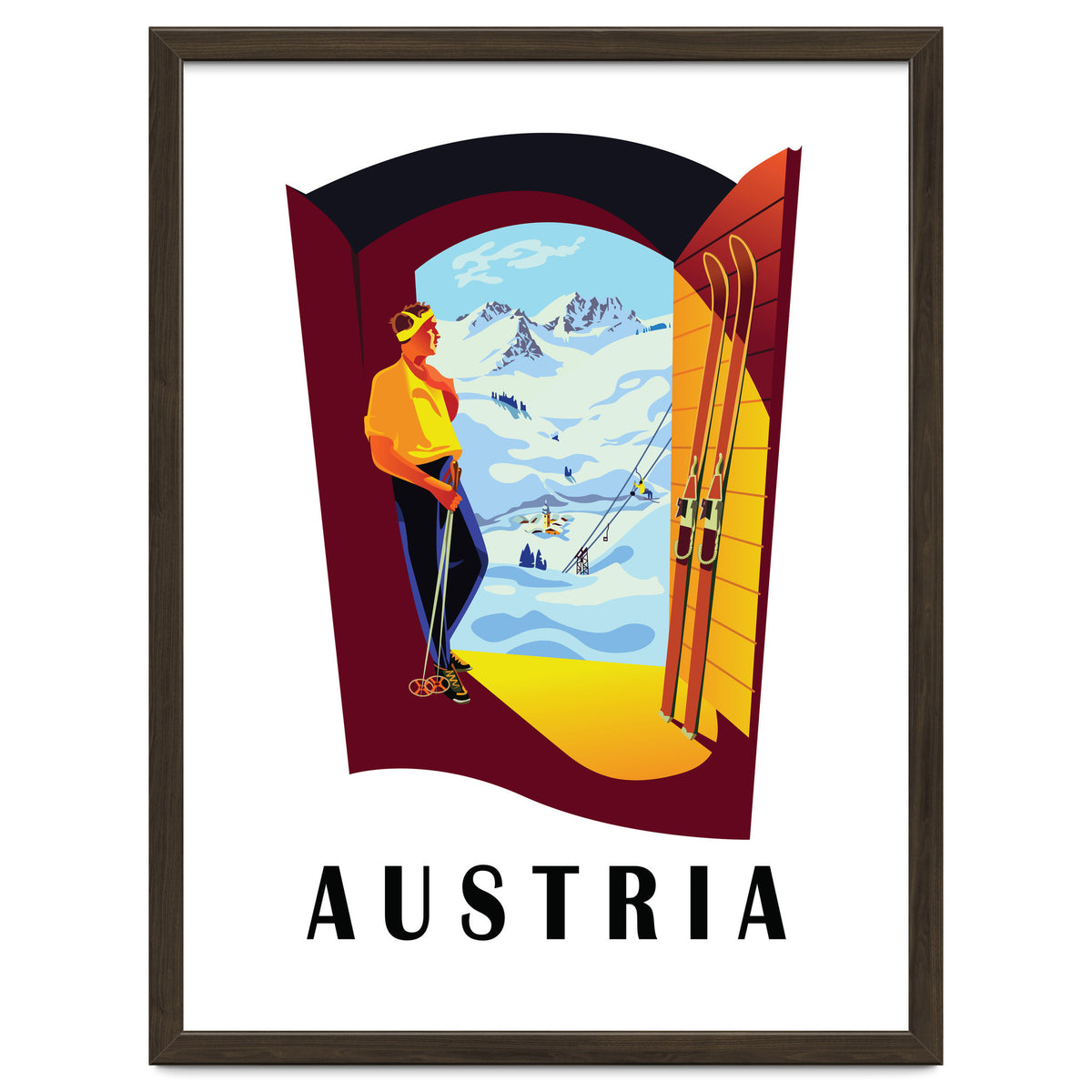 Austria Ski Track At The Door