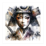 Ink Veil Asian Warrior Woman Portrait (Print Only) thumbnail