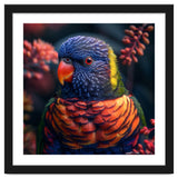 Vibrant Rainbow Lorikeet Parrot Close Up Portrait thumbnail