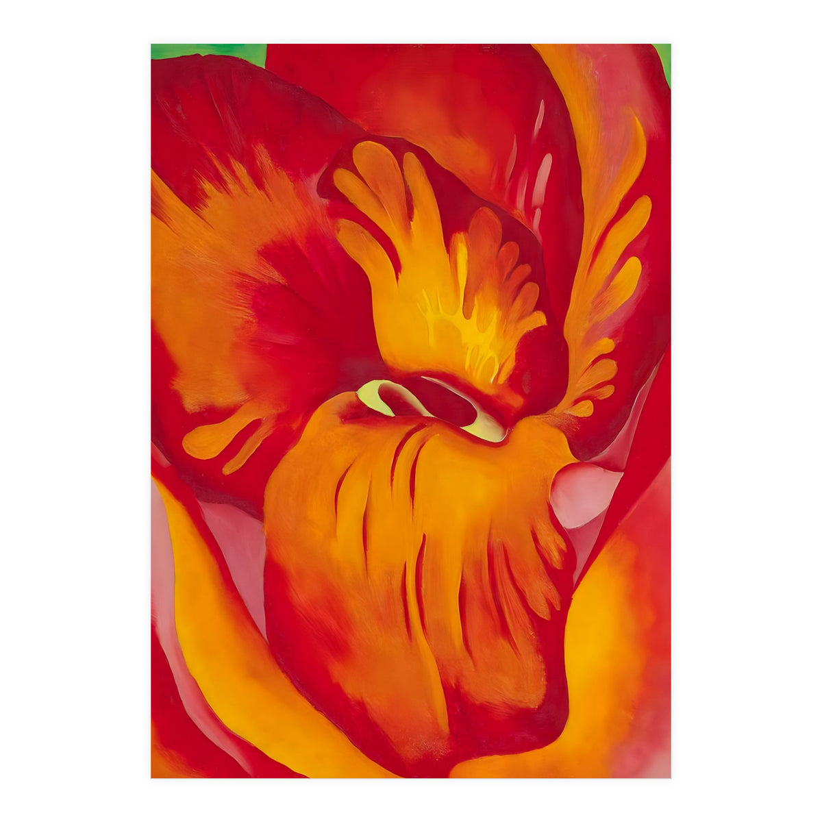 Georgia O’Keeffe – Canna Red and Orange (1926) | Vibrant Modernist Floral Painting in Bold Organic Forms (Print Only)