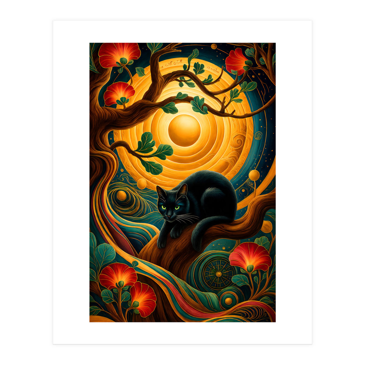 Black Cat Retro Contemporer (Print Only)