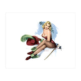 Pinup Sexy Girl Posing In Zorro Costume (Print Only) thumbnail