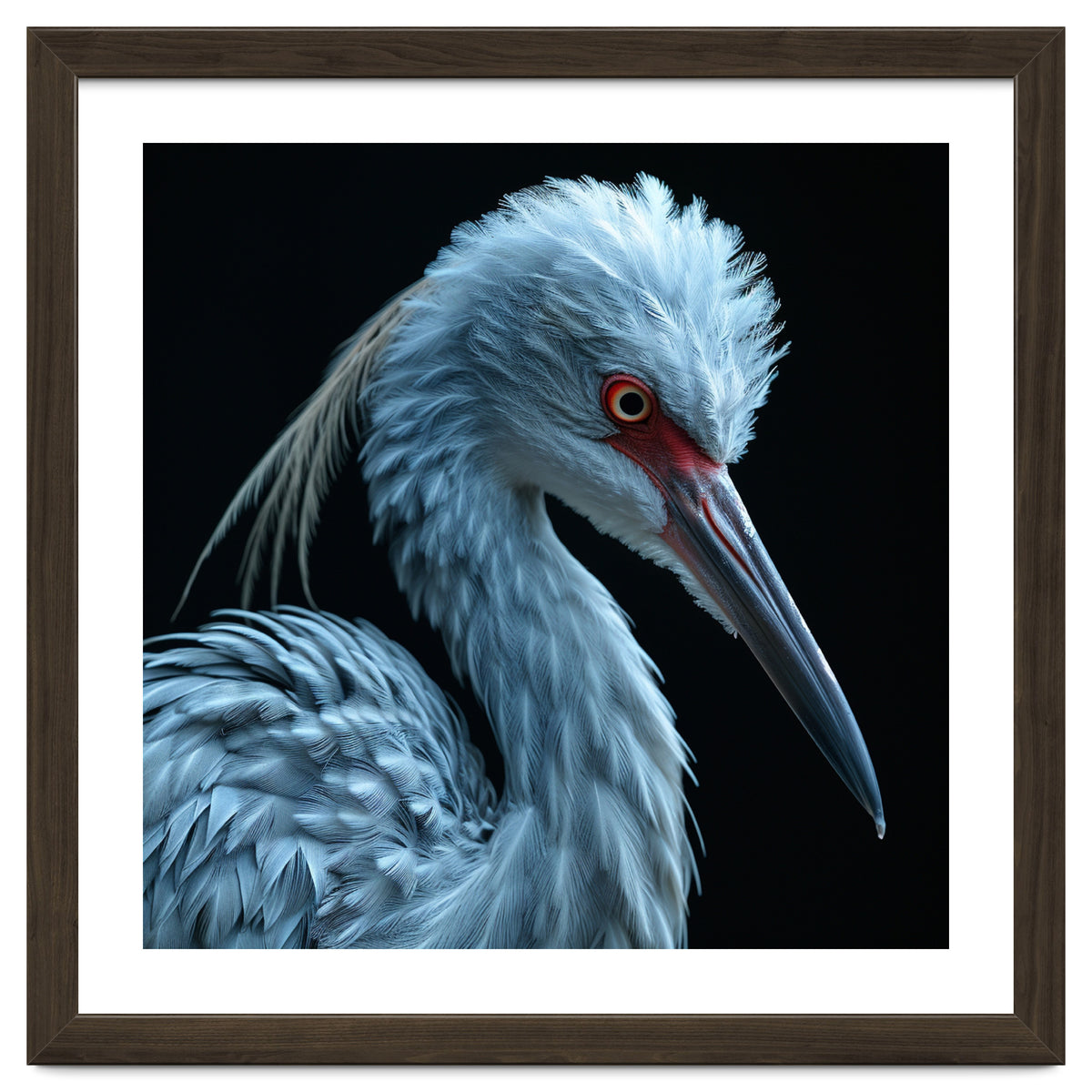 Striking Portrait Of A Blue Heron Bird