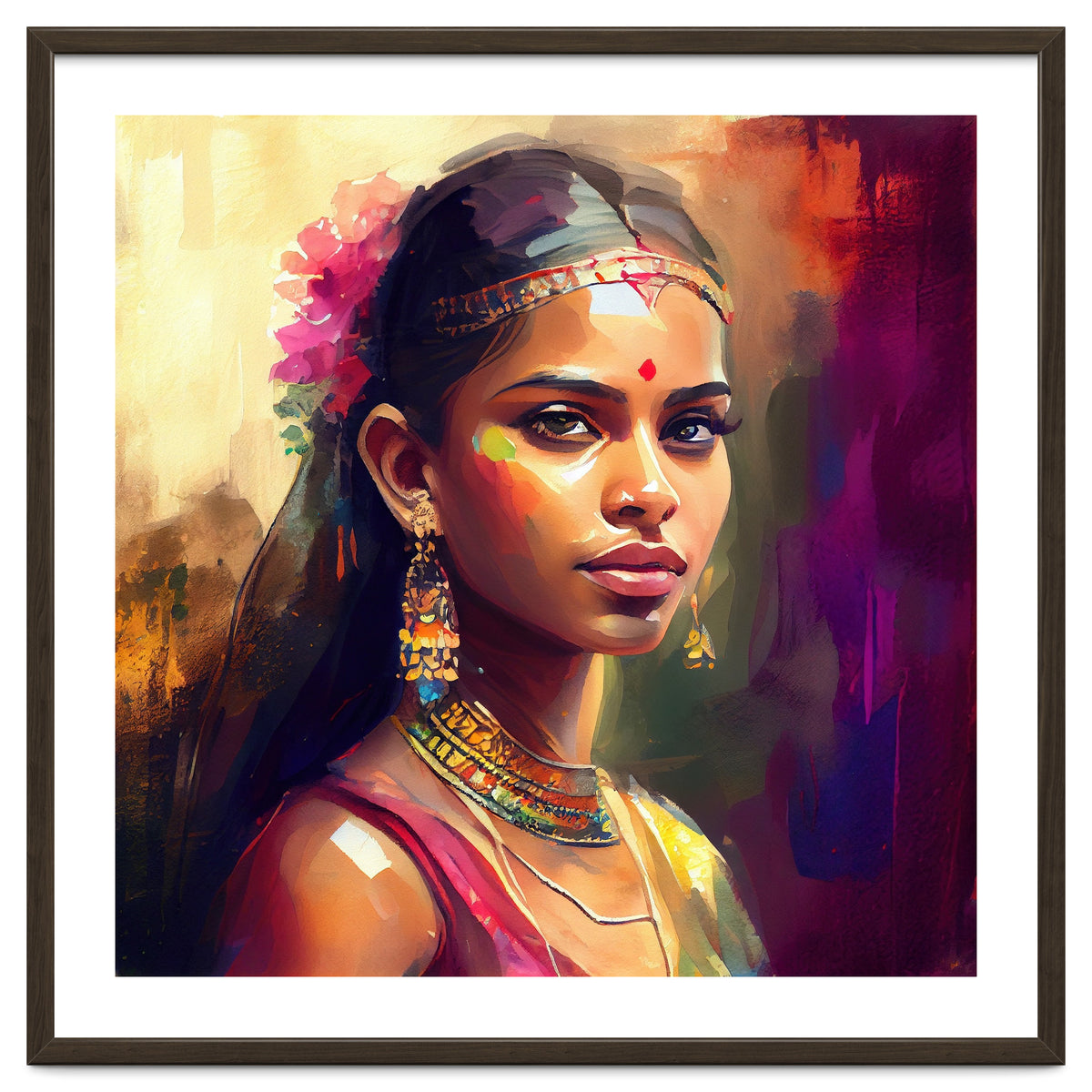 Golden Garland Sinhalese Portrait