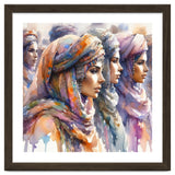 Tuareg Women Procession Watercolor thumbnail