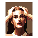 Monica Bellucci Actress Retro Art Illustration (Print Only) thumbnail