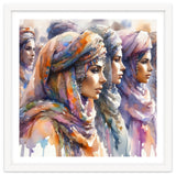 Tuareg Women Procession Watercolor thumbnail