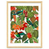 Tropical Parrots In Flower Jungle thumbnail