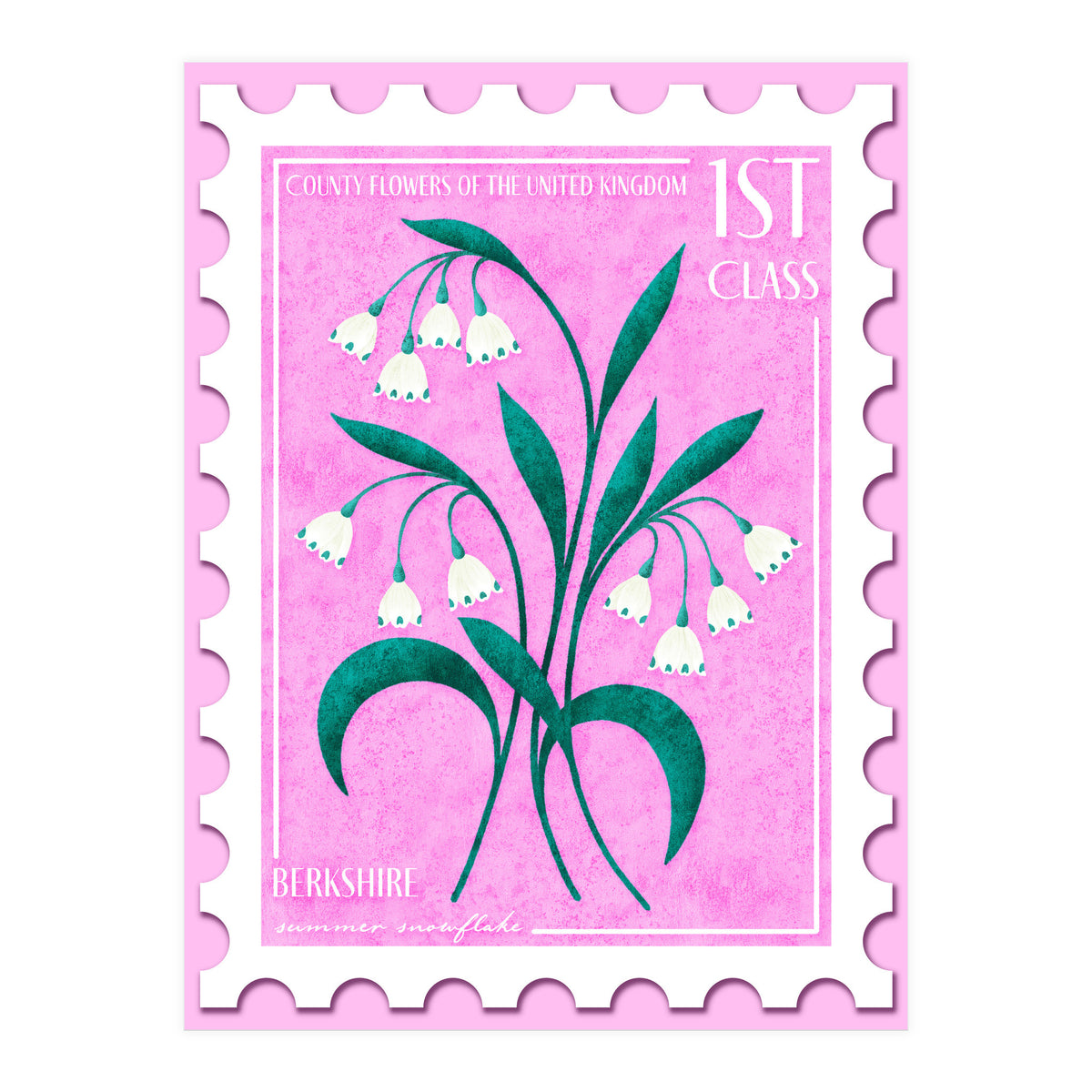 Berkshire Summer Snowflake Postage Stamp (Print Only)