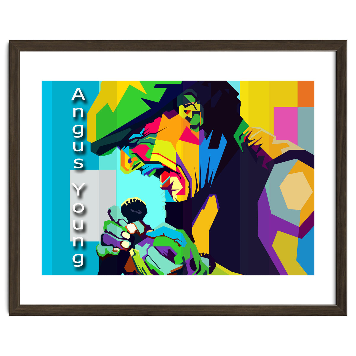 Angus Young Rock Singer Pop Art WPAP