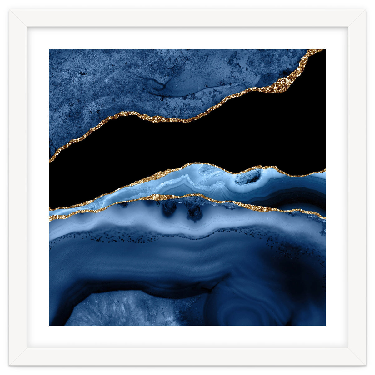 Navy & Gold Agate Texture 13