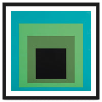 JOSEF ALBERS - HOMAGE TO THE SQUARE GREEN BLACK
