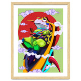 Knight Frog Cartoon Vintage Illustration thumbnail