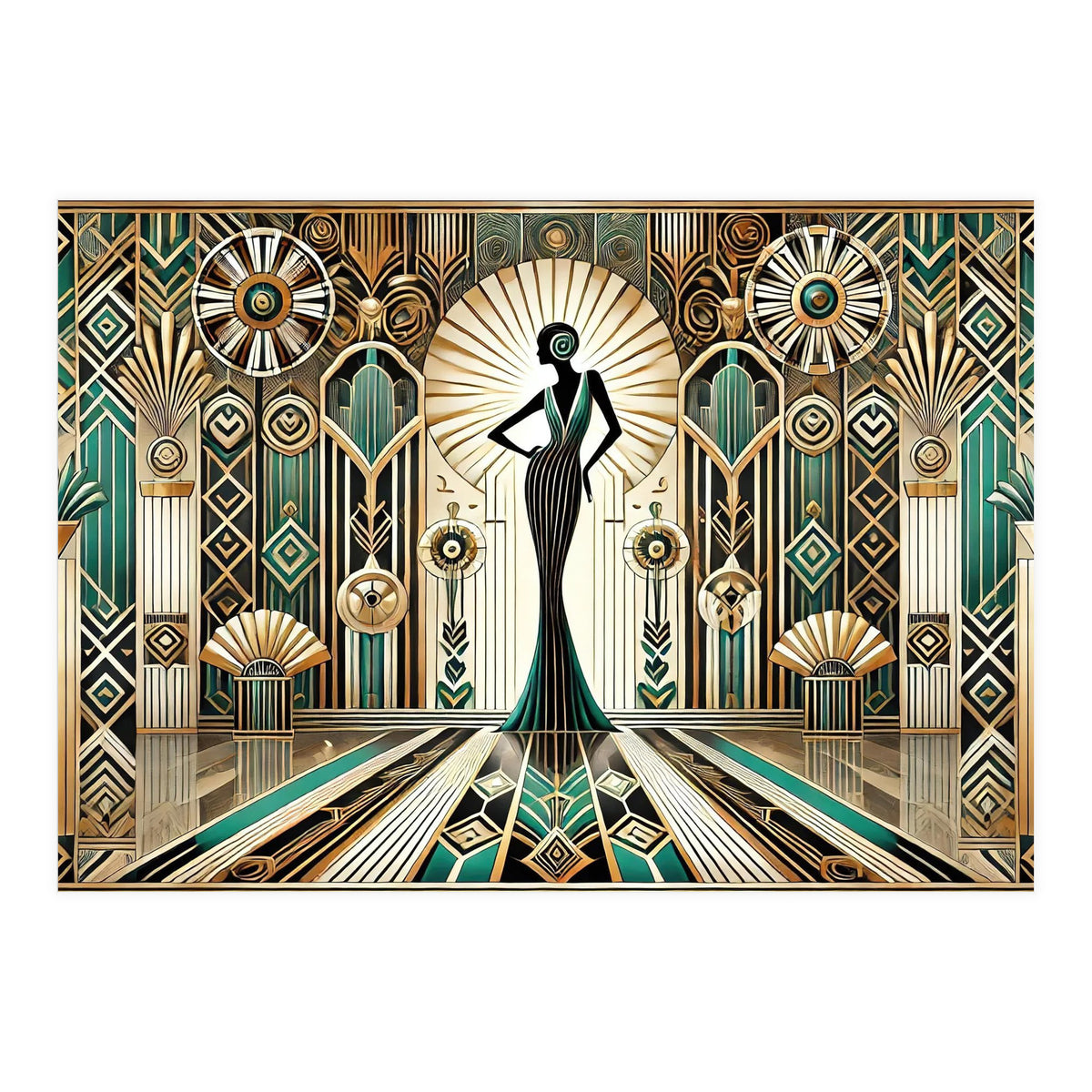 Art Deco Glamour Woman (Print Only)