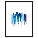 Abstract Watercolor Stripes Minimal Blue thumbnail