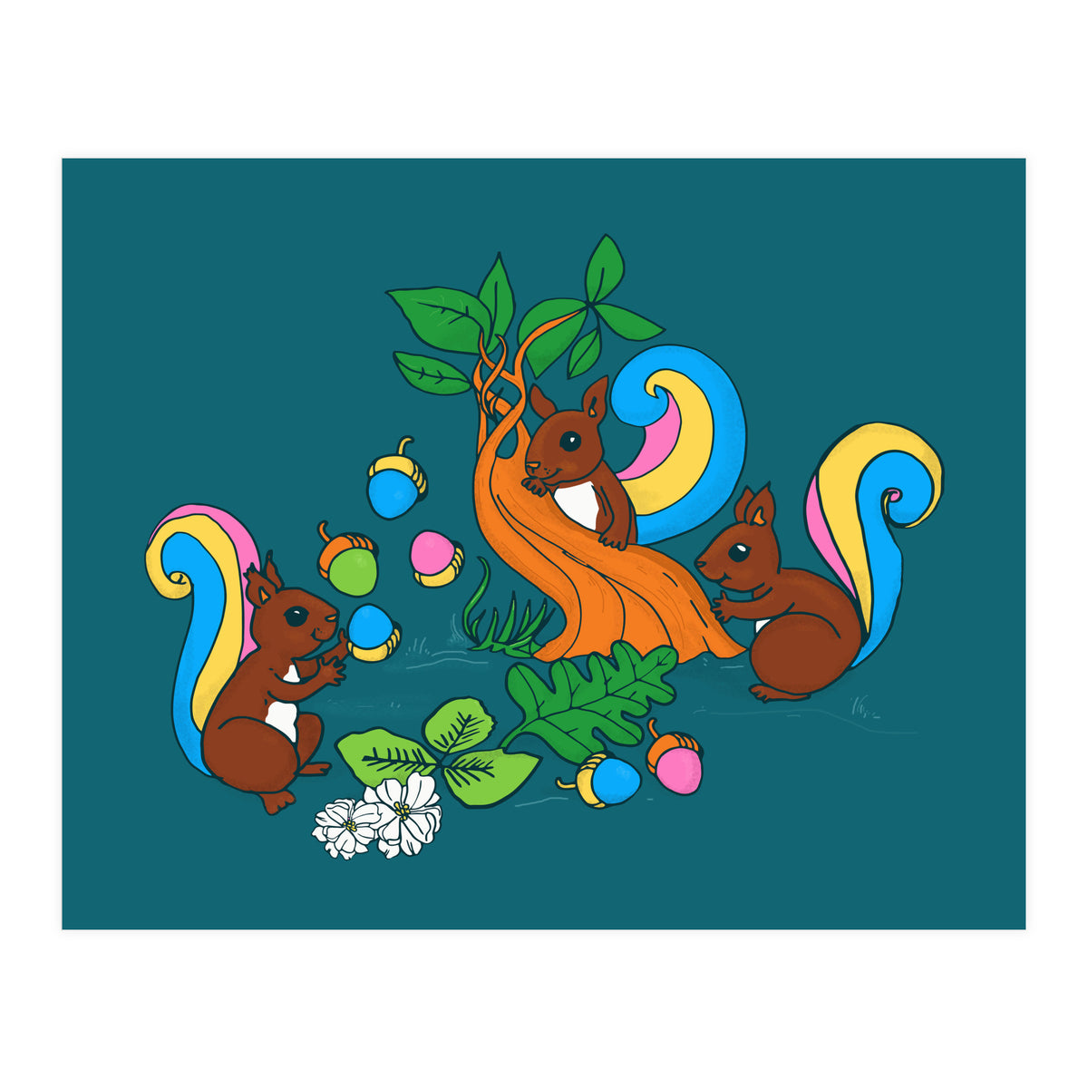 Friendly squirrels (Print Only)