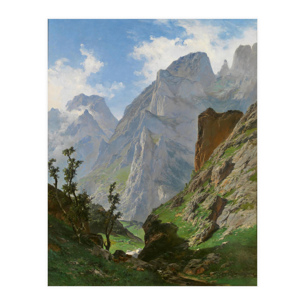 Carlos de Haes / 'Mancorbo Canal in Picos de Europa', 1876, Spanish School. (Print Only)