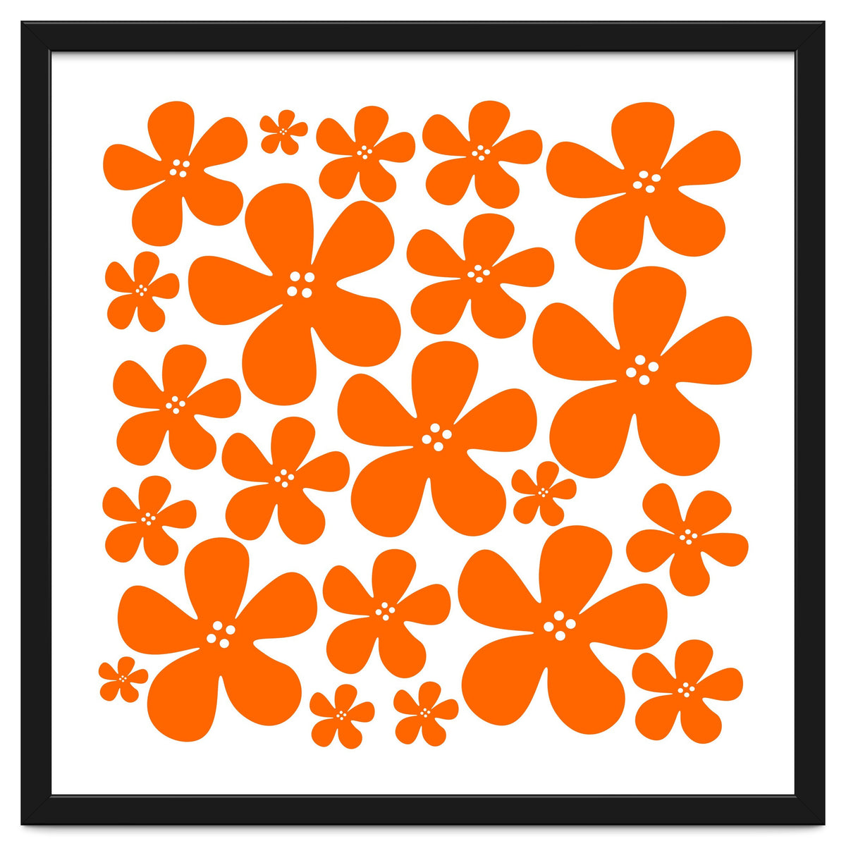 Orange Flowers Pattern