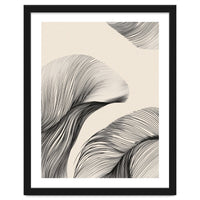 Black And White Flowing Lines Organic Shapes