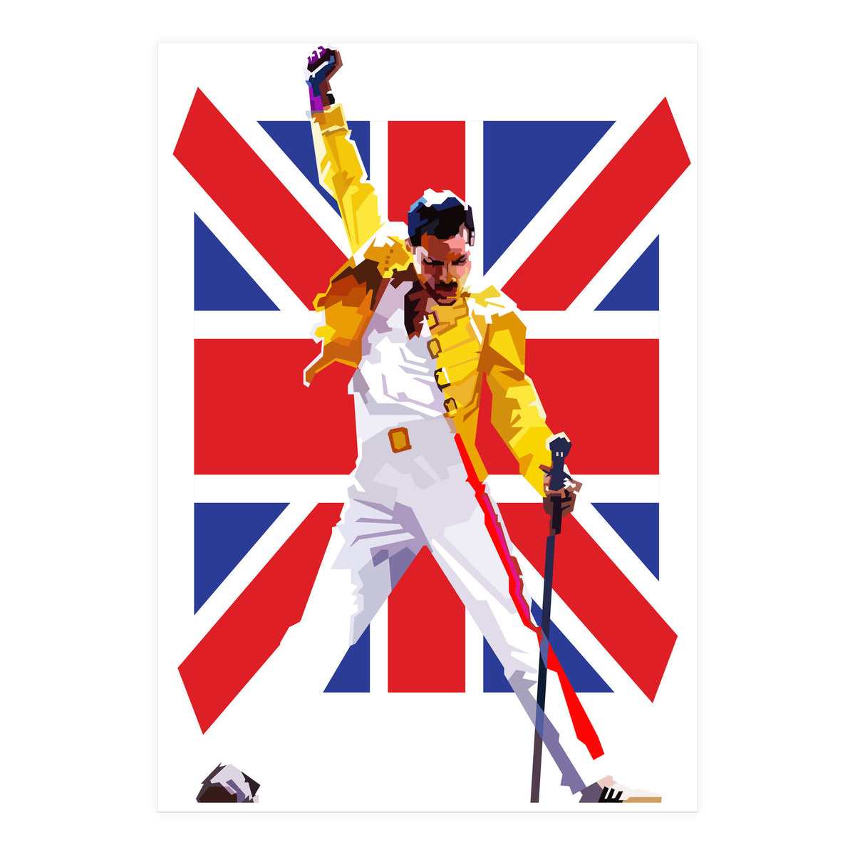 Pop Art Freddie Mercury Icon Rock Music (Print Only)