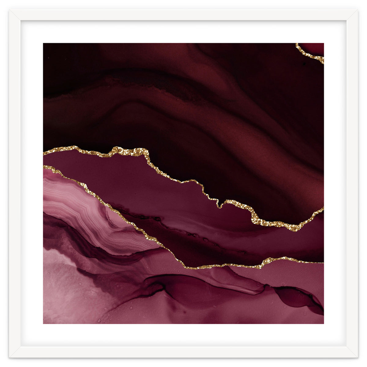 Burgundy & Gold Agate Texture 12