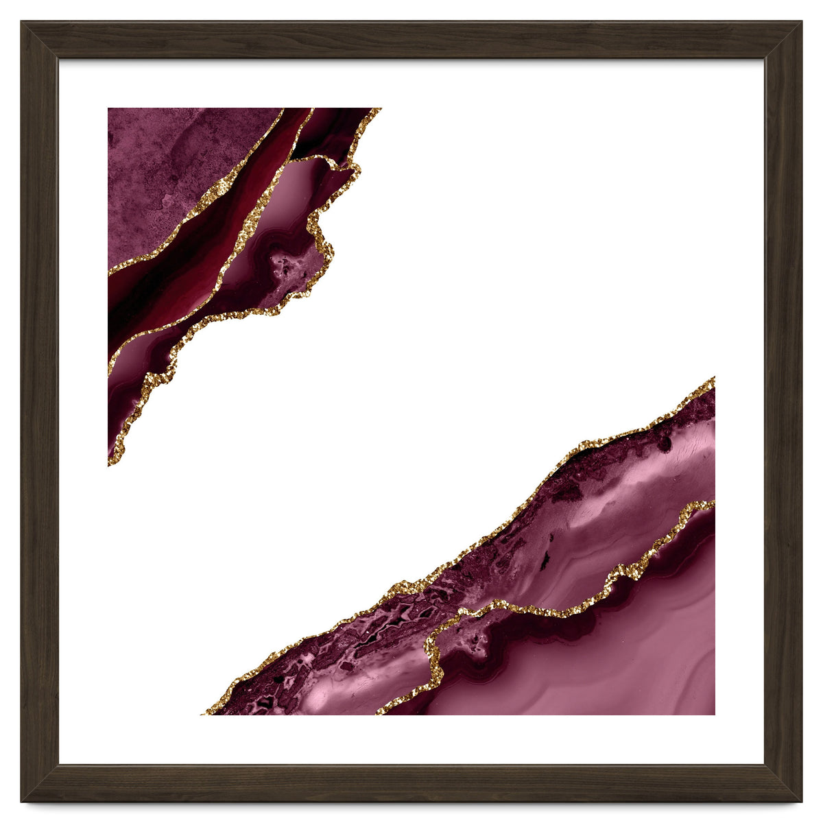 Burgundy & Gold Agate Texture 19