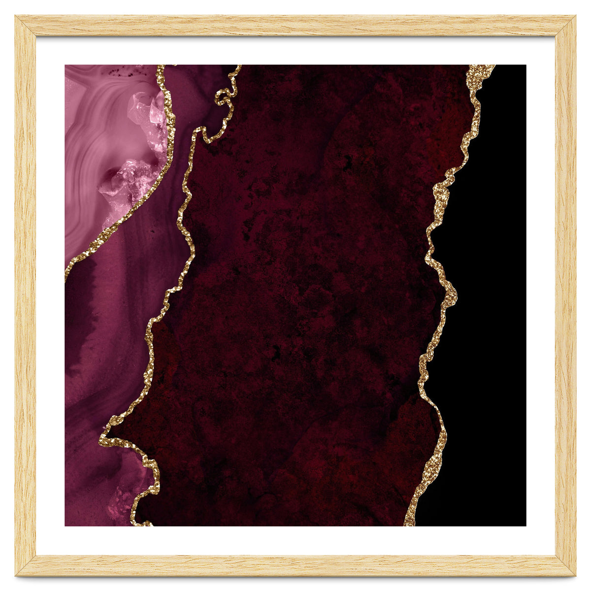 Burgundy & Gold Agate Texture 15