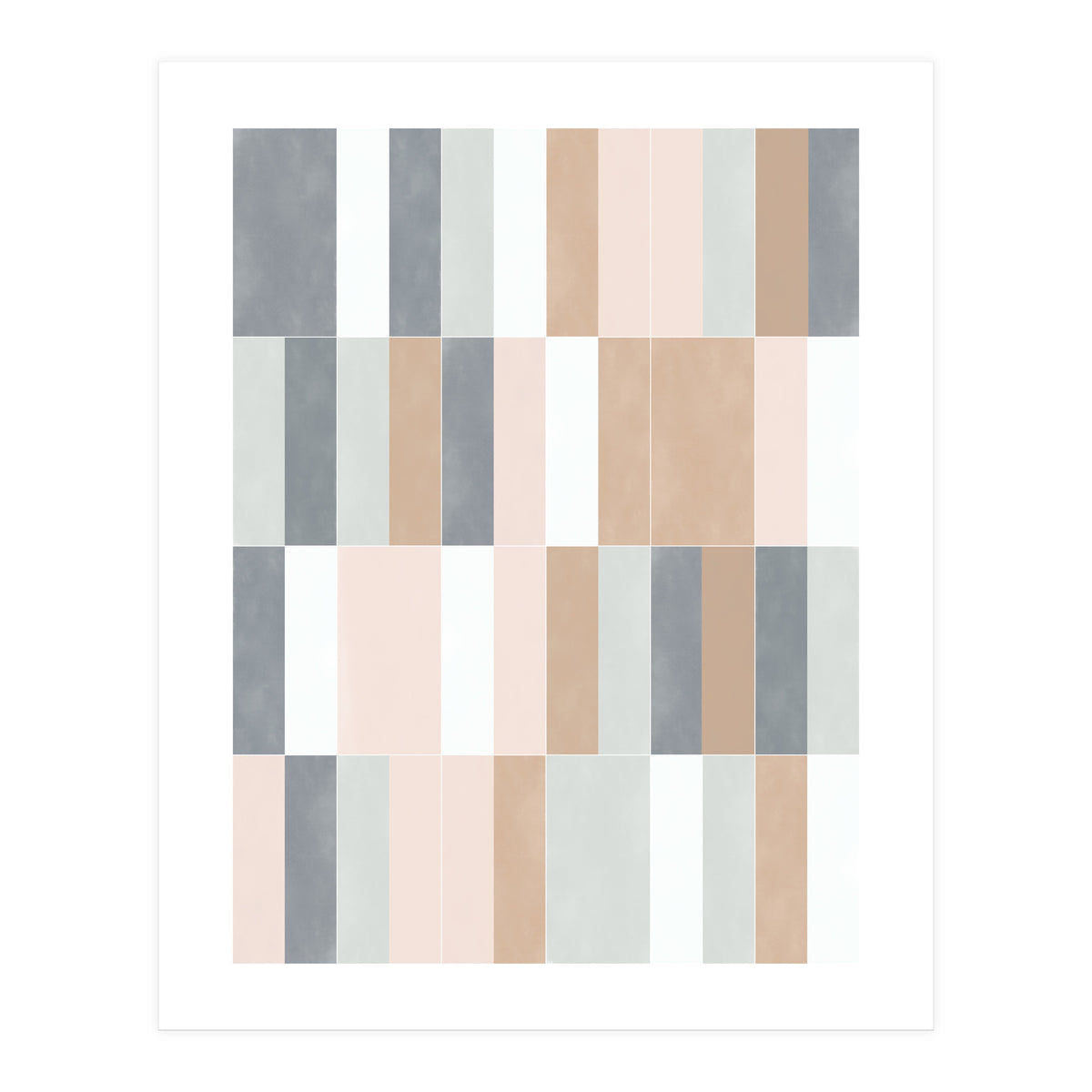 Muted Pastel Tiles 02 (Print Only)