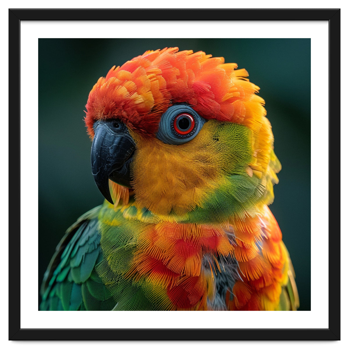 Sun Conure Parrot Close Up Eye