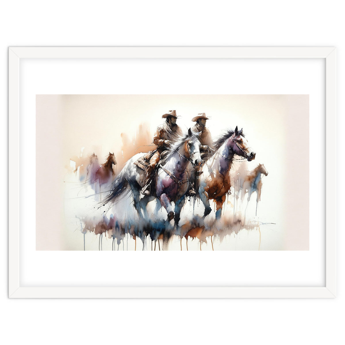 Cowboy Riders On Horses