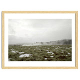 Remaining snow in the late summer greenfield - Iceland thumbnail