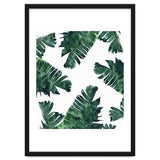 Banana Leaf Watercolor Painting, Tropical Nature Botanical Palm Illustration Bohemian Minimal Luxe thumbnail