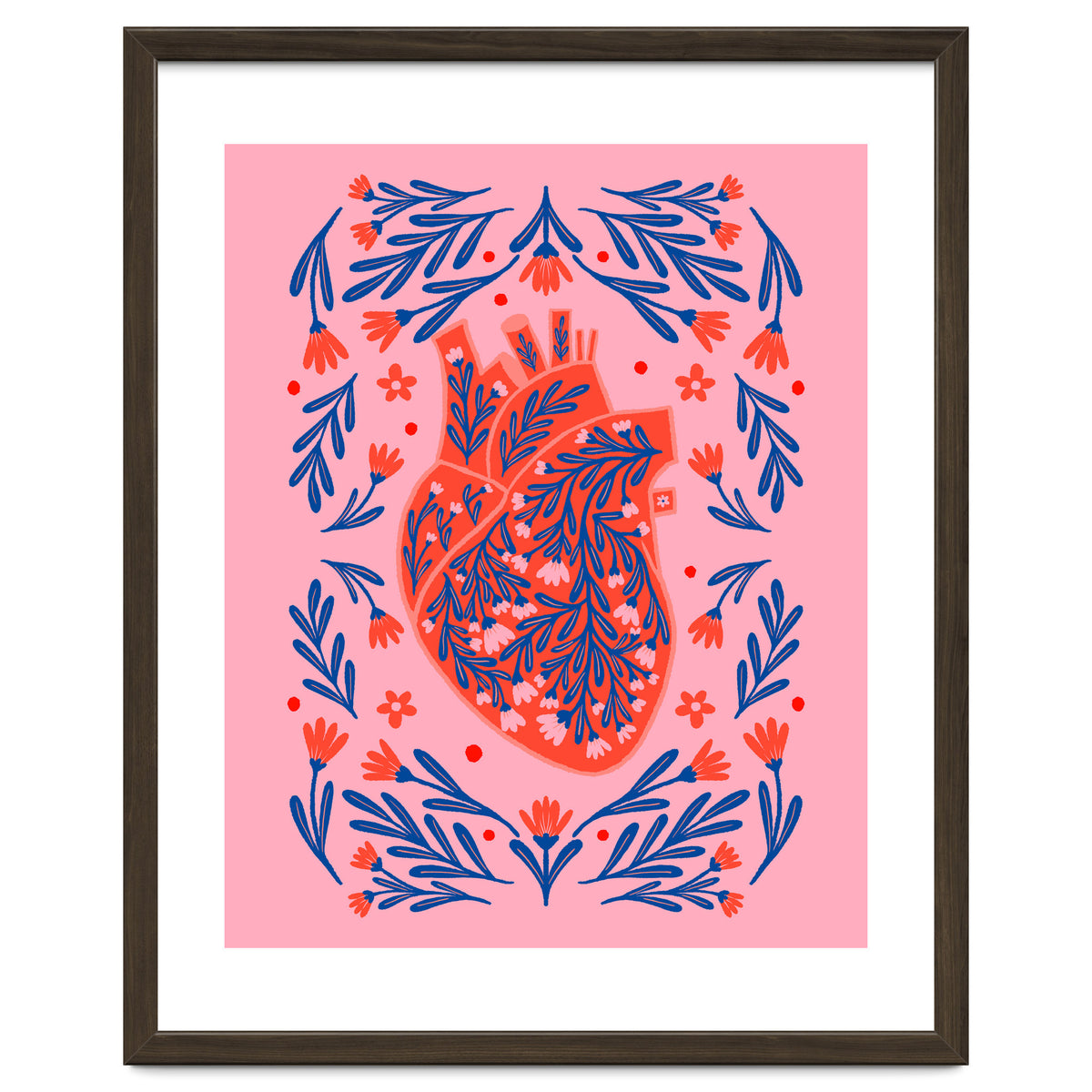 Floral Anatomical Heart