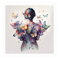 Watercolor Butterfly Embrace (Print Only)