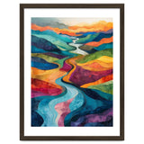 Colorful Abstract River Valley Landscape Art thumbnail