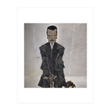 'Portrait of the Publisher Eduard Kosmack', 1910, Oil on canvas. EGON SCHIELE. (Print Only) thumbnail