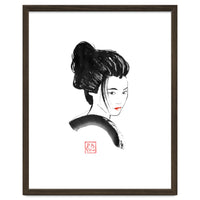 Geisha Face Red Lips