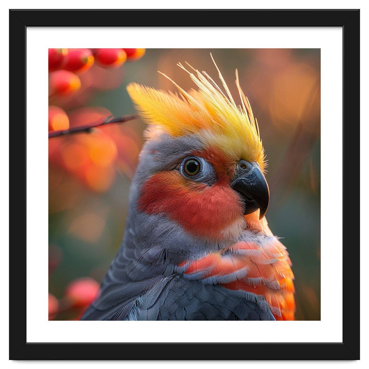 Close Up Portrait Of A Cockatiel Bird