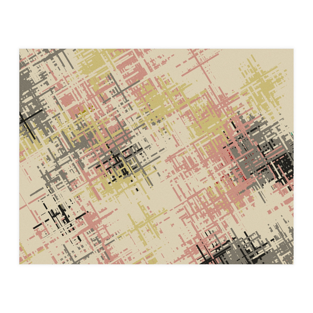 Geometric Cross Patterns Muted  (Print Only)