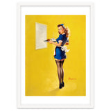 Pinup Sexy Waitress Looking Back thumbnail