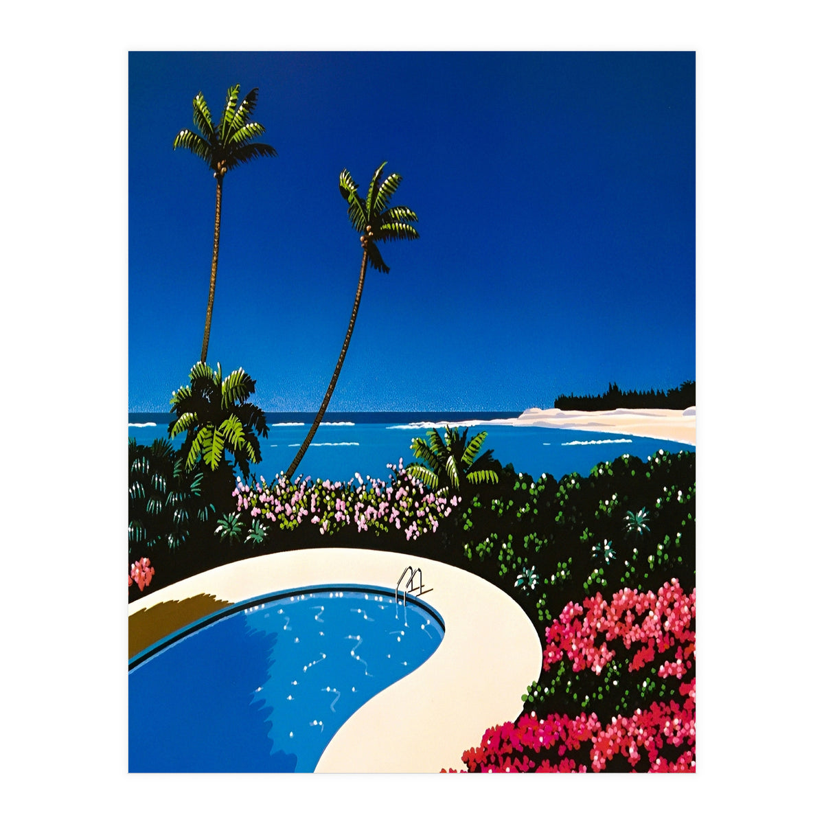 Hiroshi nagai - Swimming Pool, vaporwave (Print Only)