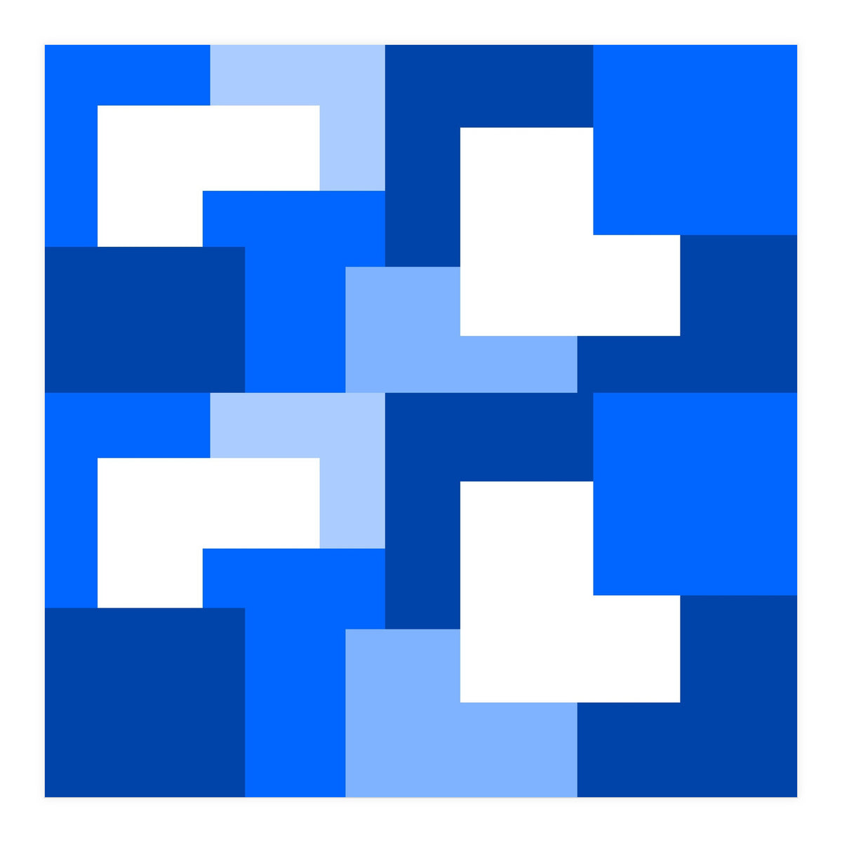 Blue Abstract Square Tiles (Print Only)