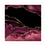 Burgundy & Gold Agate Texture 14 (Print Only) thumbnail