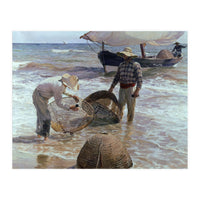 'Valencian Fishermen', 1895, Oil on canvas, 65 x 87 cm. (Print Only)