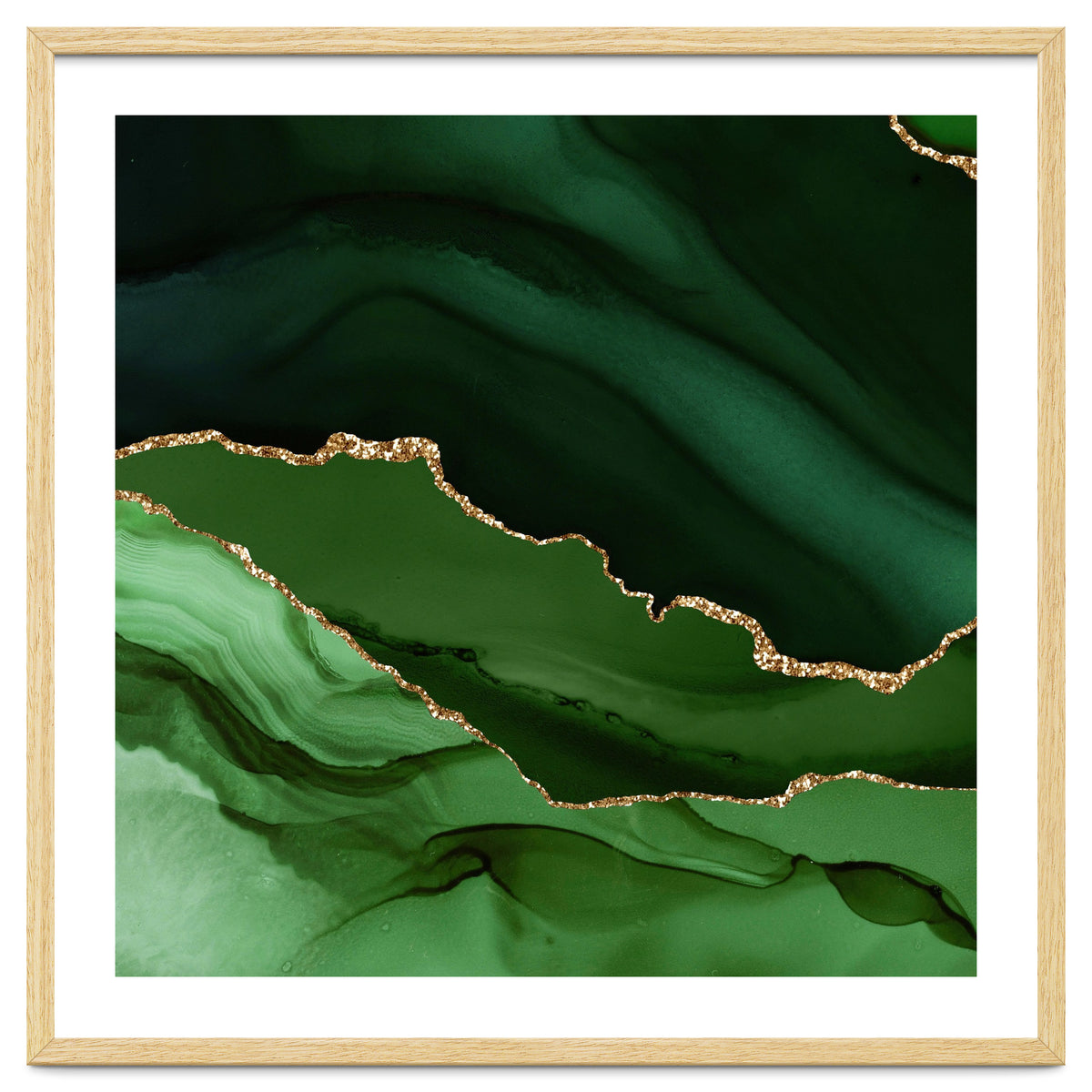 Green & Gold Agate Texture 12